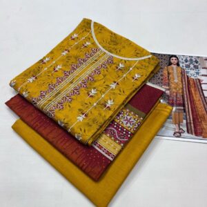 3PC Embroidered Lawn