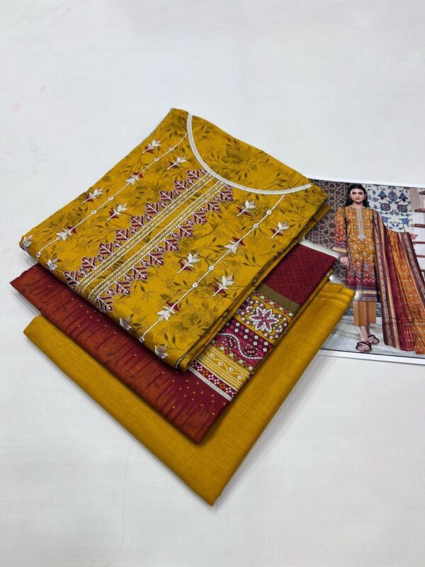 3PC Embroidered Lawn