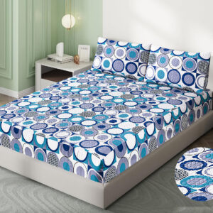 Printed Fancy Quilted Waterproof Mattress Fitted BedSheet With Pillows