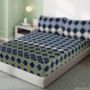 Printed Fancy Quilted Waterproof Mattress Fitted BedSheet With Pillows