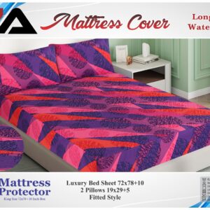 Printed Fancy Quilted Waterproof Mattress Fitted BedSheet With Pillows
