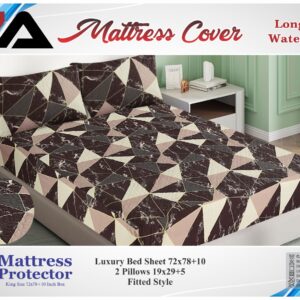 Printed Fancy Quilted Waterproof Mattress Fitted BedSheet With Pillows