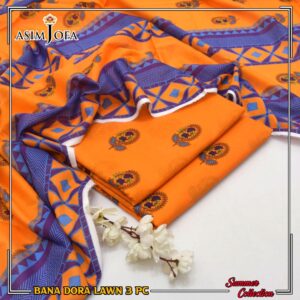 3PC Printed Lawn | Asim Jofa Brand