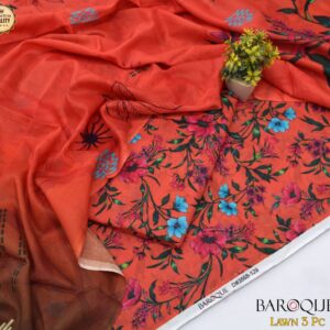 3PC Printed Lawn | Barque Brand