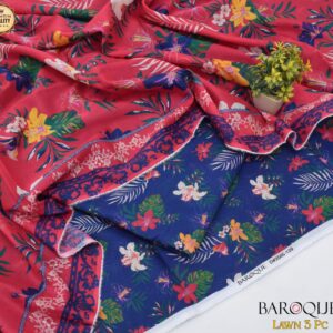 3PC Printed Lawn | Barque Brand