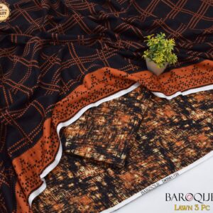 3PC Printed Lawn | Barque Brand
