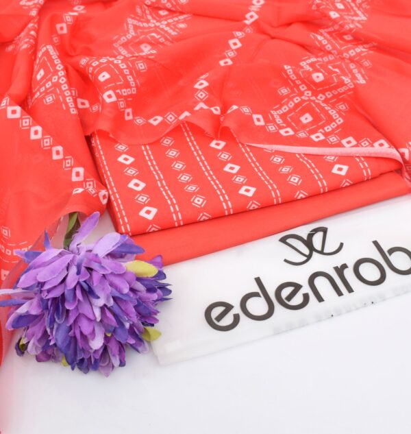 3PC Printed Lawn | Edenrobe