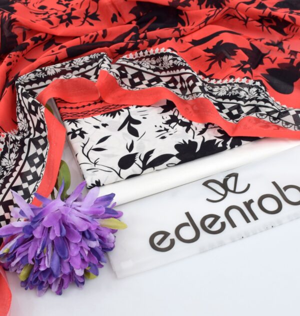 3PC Printed Lawn | Edenrobe