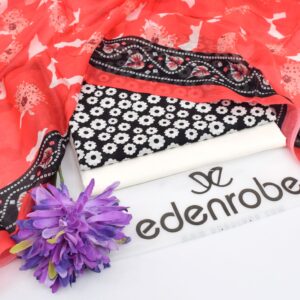 3PC Printed Lawn | Edenrobe