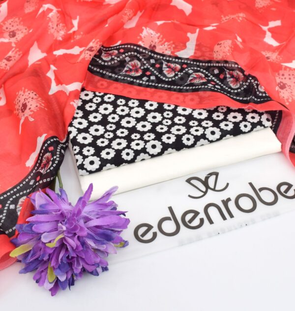 3PC Printed Lawn | Edenrobe