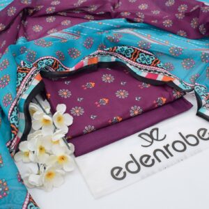 3PC Printed Lawn | Edenrobe