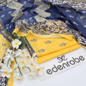 3PC Printed Lawn | Edenrobe