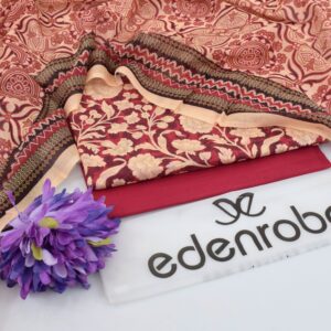 3PC Printed Lawn | Edenrobe