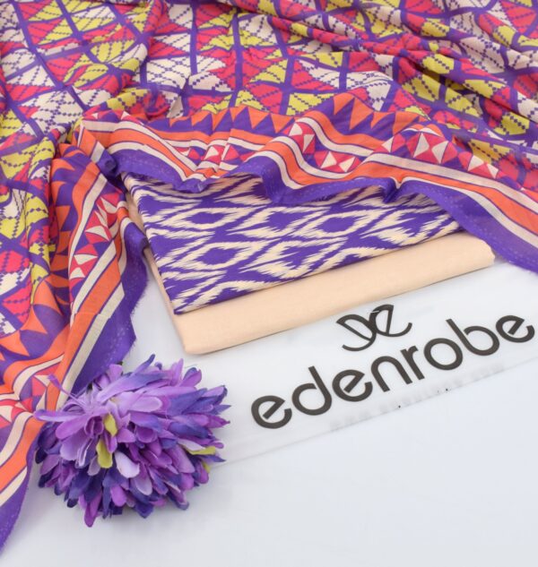 3PC Printed Lawn | Edenrobe