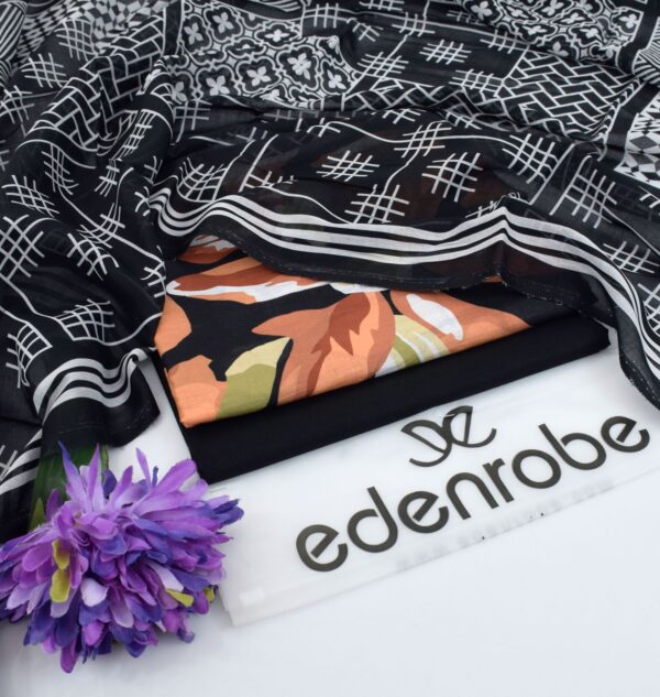 3PC Printed Lawn | Edenrobe