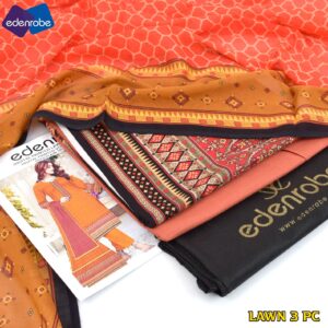 3PC Printed Lawn | Edenrobe