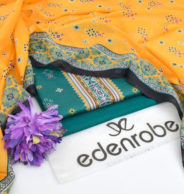 3PC Printed Lawn | Edenrobe