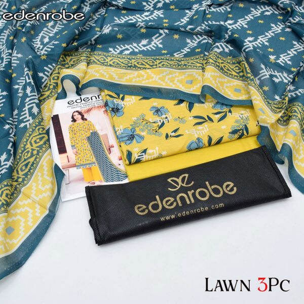 3PC Printed Lawn | Edenrobe