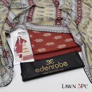 3PC Printed Lawn | Edenrobe