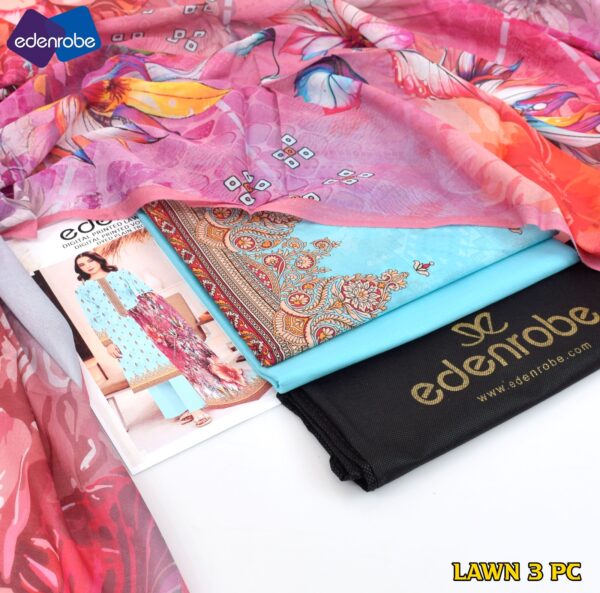 3PC Printed Lawn | Edenrobe