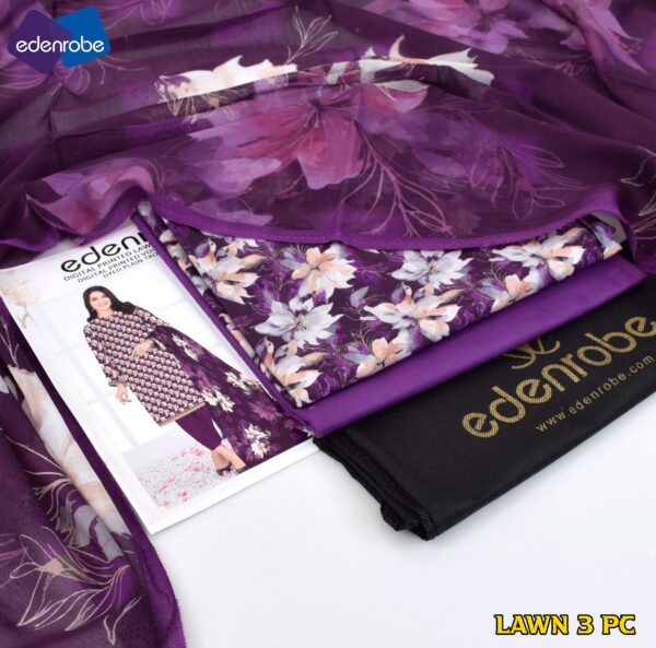 3PC Printed Lawn | Edenrobe