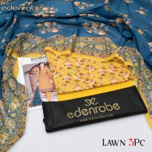3PC Printed Lawn | Edenrobe
