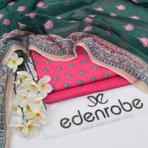 3PC Printed Lawn | Edenrobe