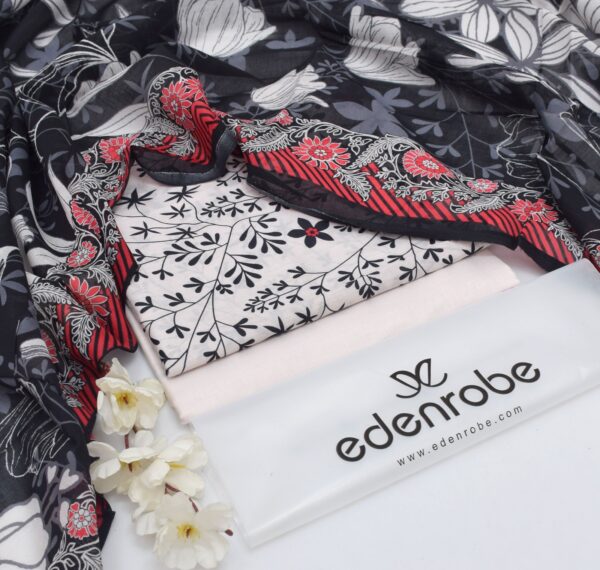 3PC Printed Lawn | Edenrobe