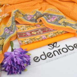 3PC Printed Lawn | Edenrobe