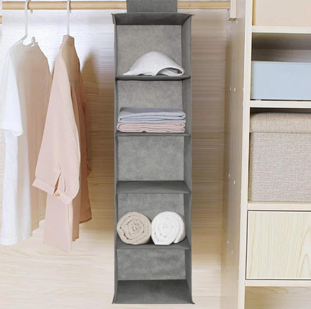 5-Layer Foldable Hanging Closet Organizer - Image 2