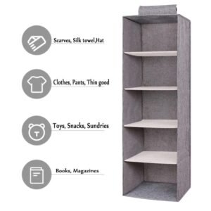 5-Layer Foldable Hanging Closet Organizer