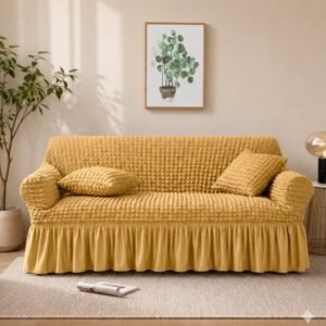 PERSIAN STYLE BUBBLE STUFF SOFA COVERS (Golden Colour)